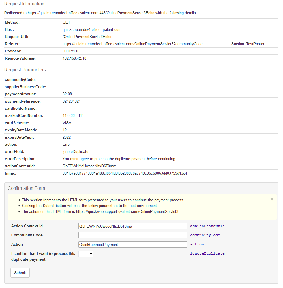 Ignore duplicate test poster example